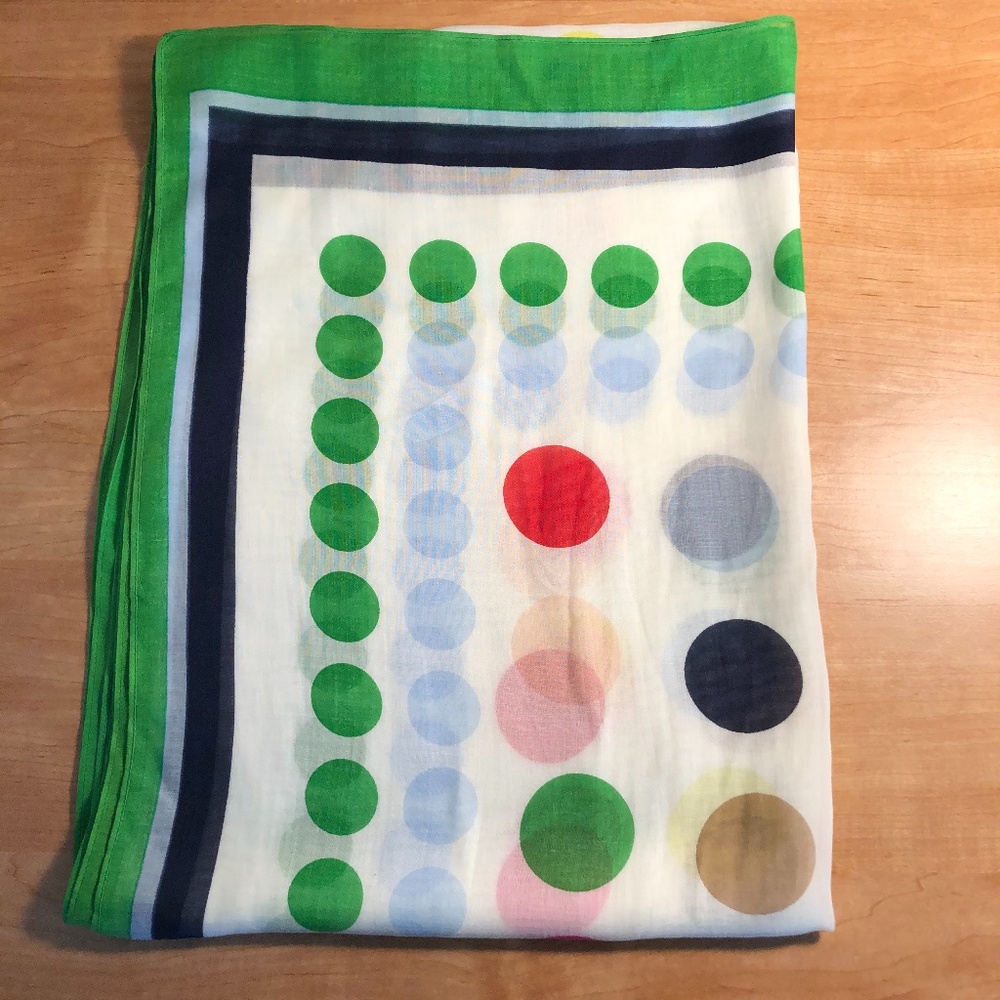 Talbots Large Spring Polka Dot Scar Multi-color